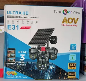 Solar Panels PTZ Camera 3 Lens