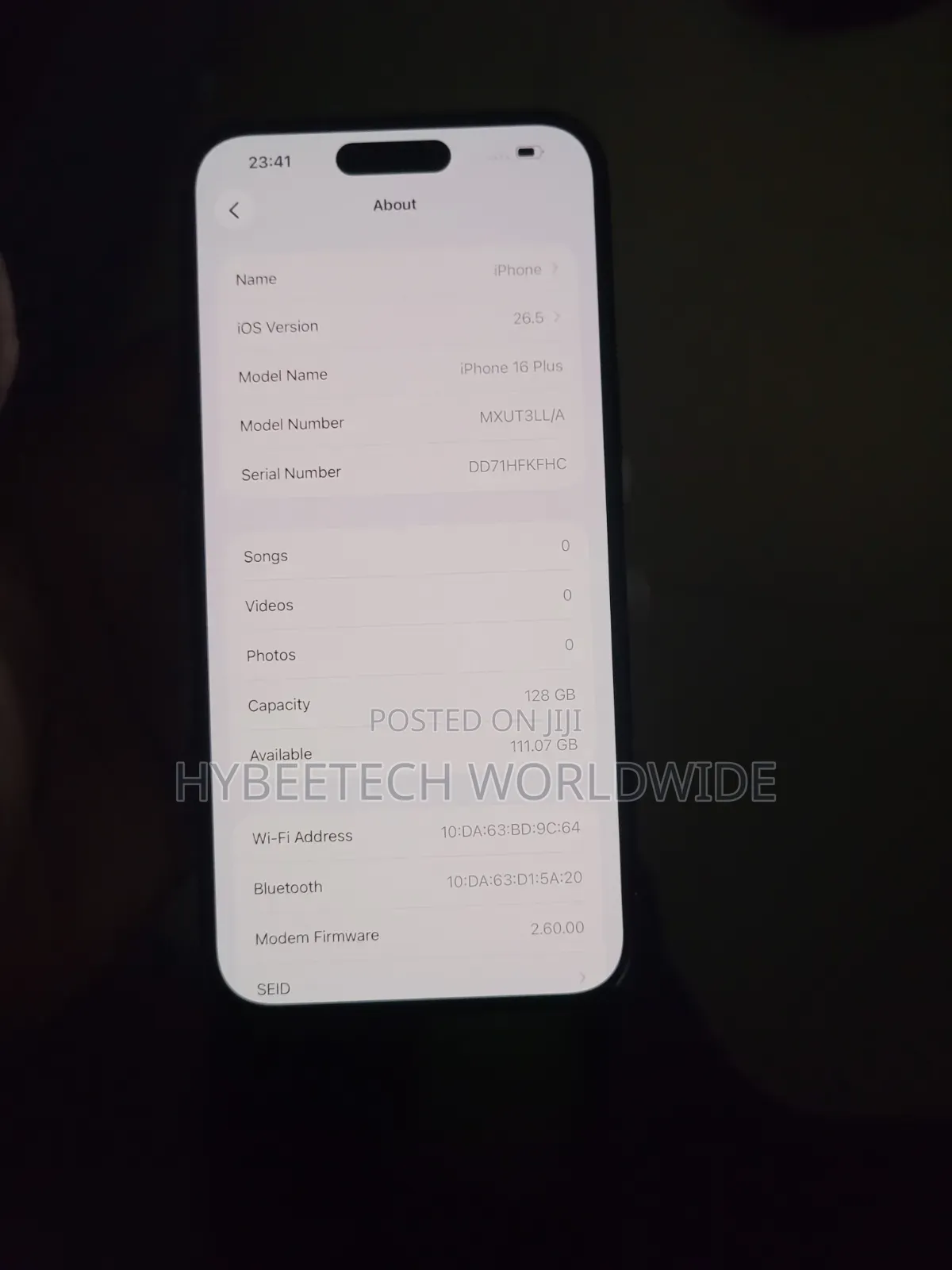 Apple iPhone 16 Plus 128 GB Black