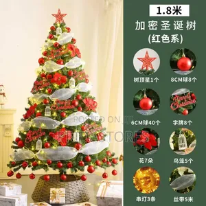 Red Christmas Tree With Accessories (6ft)