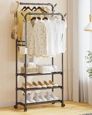 3 Layer Double Pole Cloth Hanger