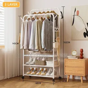 3 Layer Double Pole Cloth Hanger