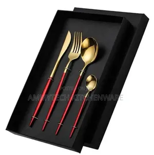 4pcs Luxury Gold Cutlery Sets