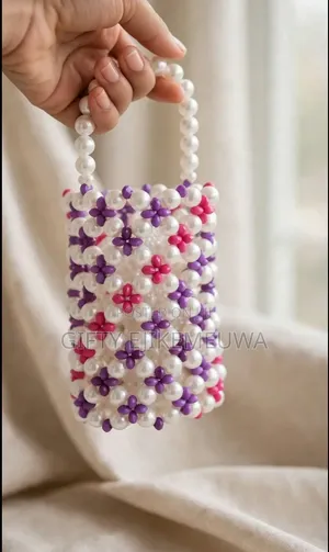 Petals Pearls Bucket Clutch