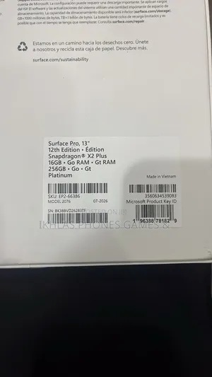 New Microsoft Surface Pro 16GB Qualcomm Snapdragon X Plus SSD 256GB