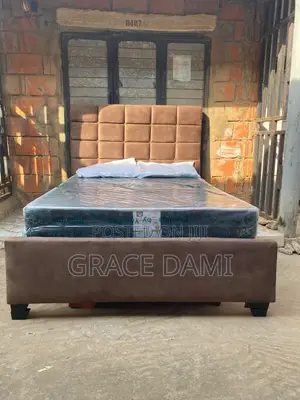 4x6 8 Inches Foreign Orthopedic Mattress + Bed Frame + Fiber Pillows
