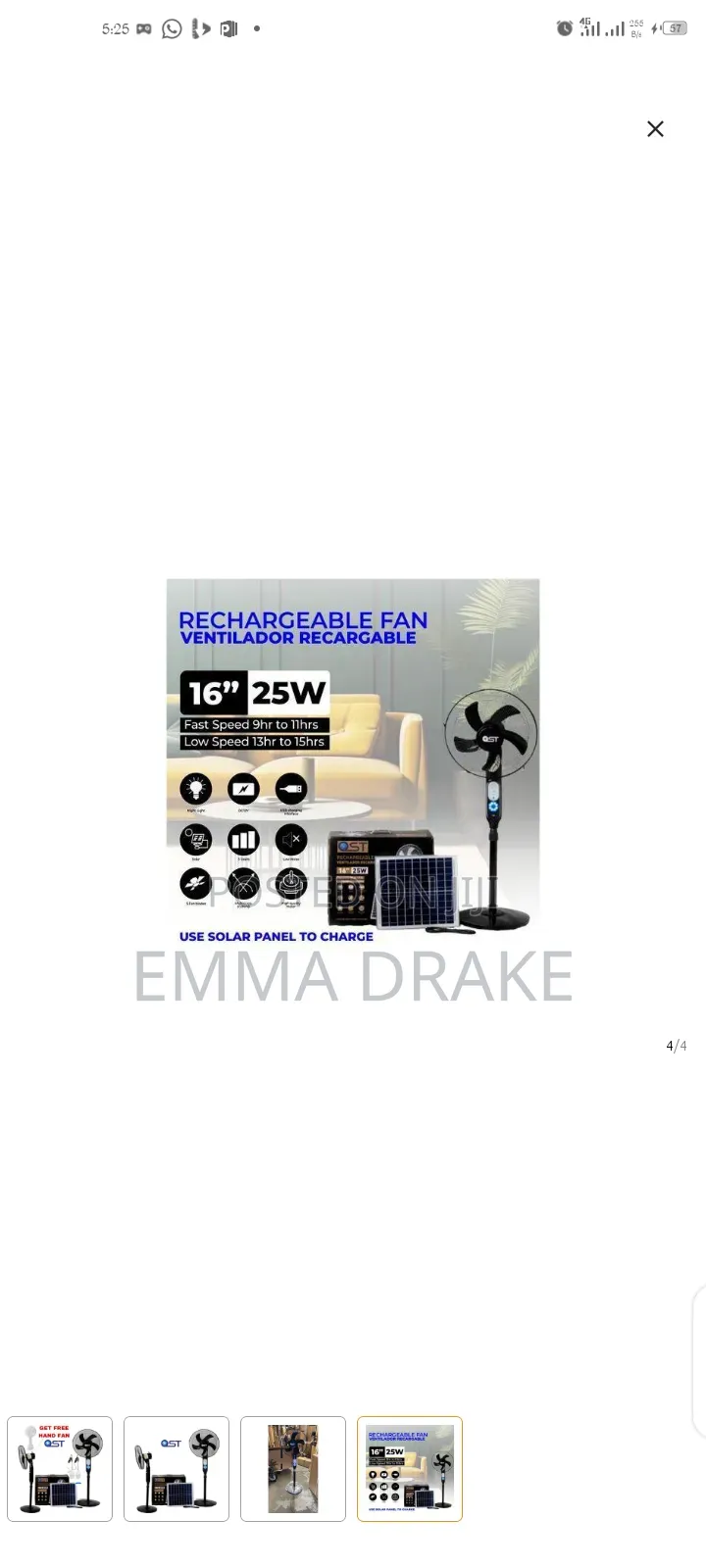 Solar Standing Fan