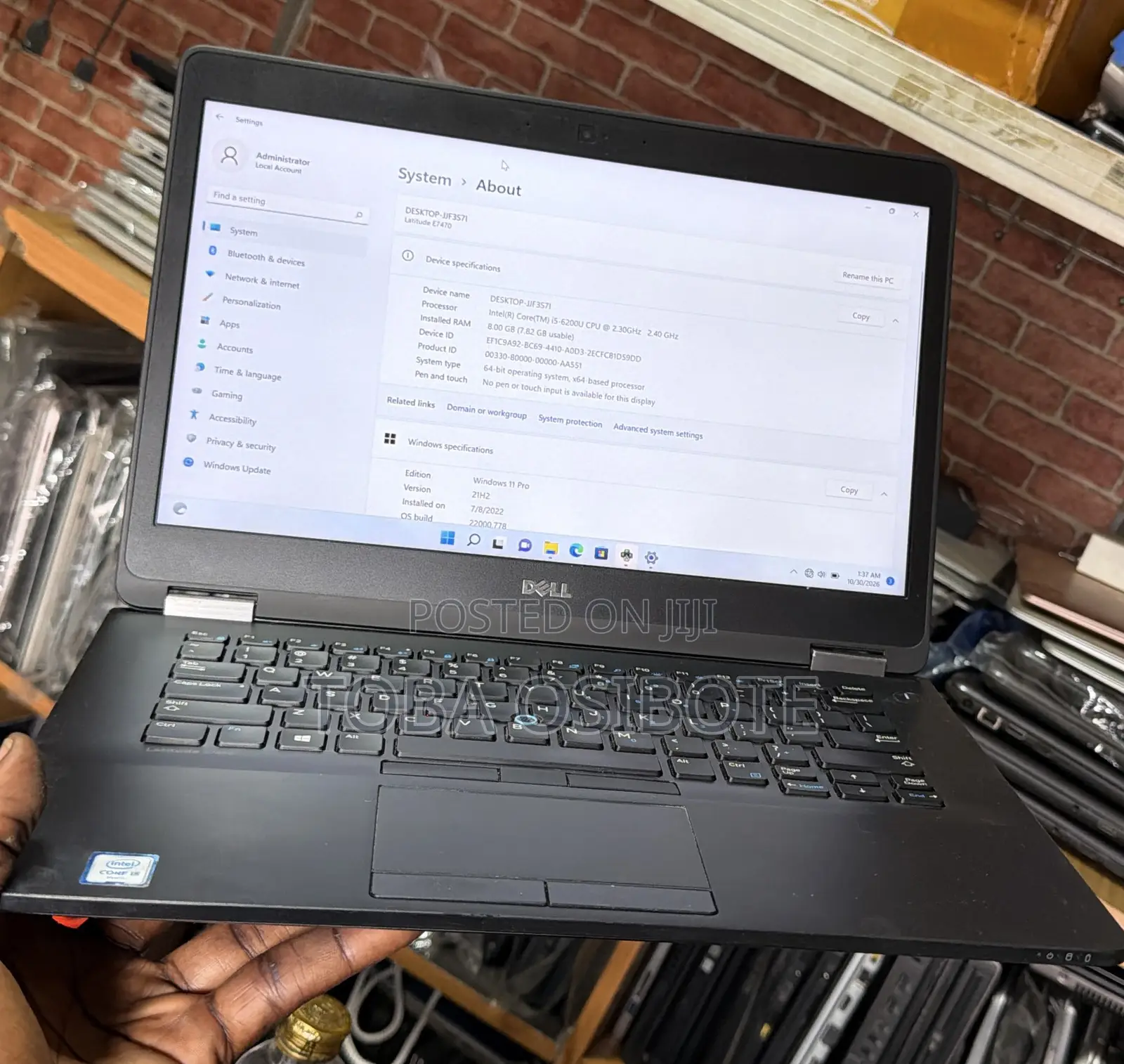 Laptop Dell 8GB Intel Core i5 SSD 256GB