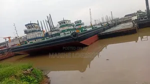 Barge and Tugboat, Crane Available for Hire
