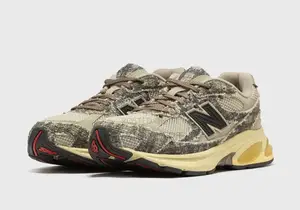 New Balance 9060 Chain-Draped Distressed Tweed Sneakers