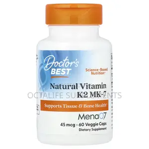 Doctor's Best, Natural Vitamin K2 MK-7 , 45 McG, 60 Veggie Caps