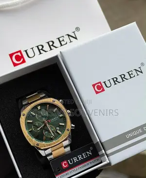 Curren Chain Chronograph Watch Comes With a Box and Bag