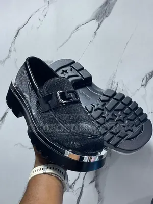 Black Star Grip Chunky Sole Men's Loafers Size 40-46