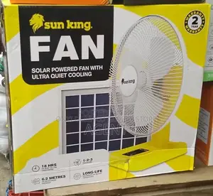 Original Sun King 16-Inch Solar Fan With Solar Panel – Rechargeable