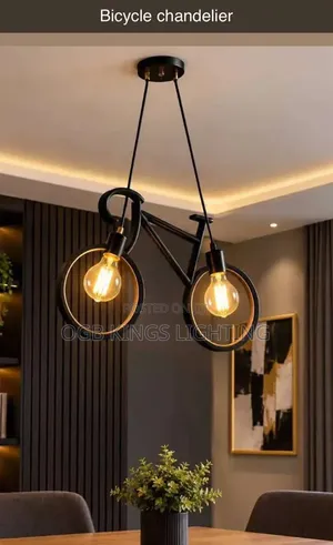 Bicycle Pendant Light With E27 Bulb