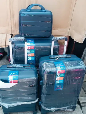 Dark Blue Set of 4 AK Unbreakable Rubber Travelling Luggage Boxes