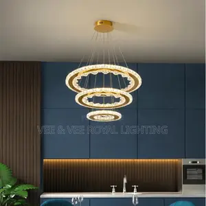 Modern 3 Rings Crystal Chandelier - Foe Living Room, Bedroom, Hotels