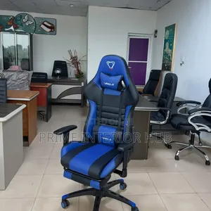 Blue & Black Gaming Chair – Premium Racing Style With Footrest
