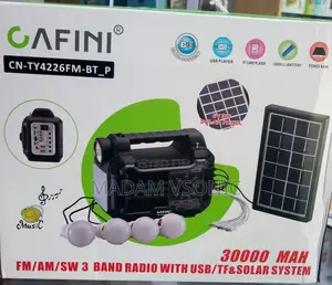 Cafini Solar System With Band Radio With USB and TF Card