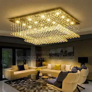 Rain Drop Crystal Chandelier LED Light – Luxury Ceiling Lighting