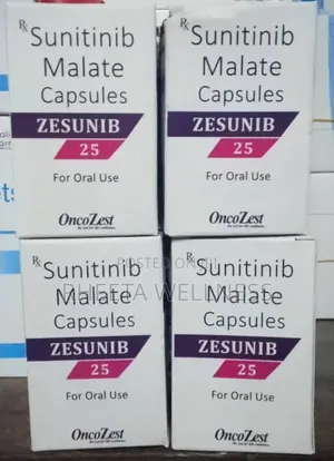 Zesunib 25mg Sunitinib Malate Capsules.