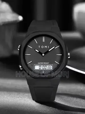 Tomi Analog-Digita Dual Display Unisex Wristwatch