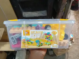 Soft Blocks DIY Building Set for Kids (86 Pieces) With Storage Box