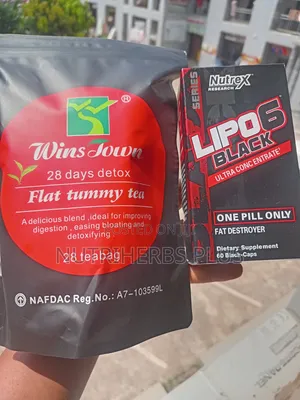 28 Days Detox Flat Tummy Tea and Lipo 6 Black (Reduces Body Weight)