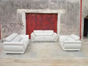 Adjustable Head Rest Leather Sofa