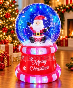LED Light-Up Christmas Snow Globe With Santa Claus