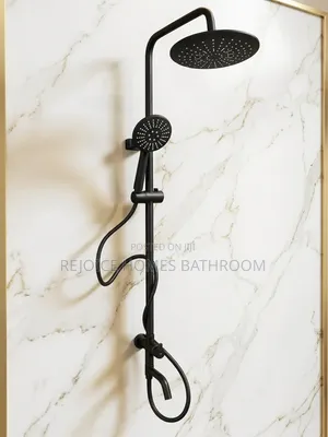 Matte Black Rain Shower Single System With Handheld Shower