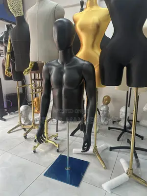 Matt Black Man Half Body and Full Body Mannequin
