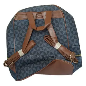 Fancy Grey Check Pattern Backpack Bag