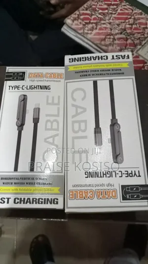 240W Fast Charging Data Cable With a Foldable Phone Stand.