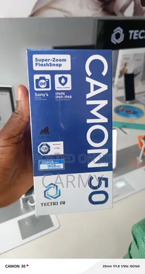 New Tecno Camon 50 256 GB Black