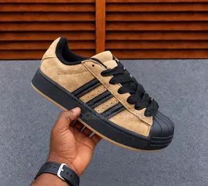 Adidas Originals Superstar ST in the Cardboard(Core Black)Gum Colorway