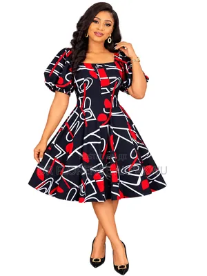 Red and White Black Mini Gown