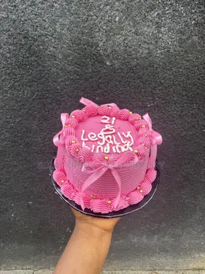 Beautiful Pink Birthday Cake – Custom Buttercream Cake