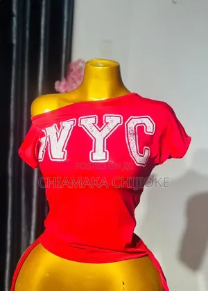 NYC Off-Shoulder Graphic Top