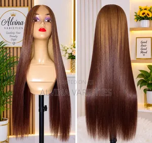 Used 2 by 6inches Long Straight Hair Blend Wig Available as Seen.