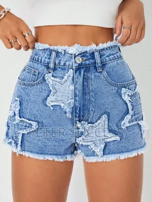 Ladies Fashionable Denim Bum Shorts