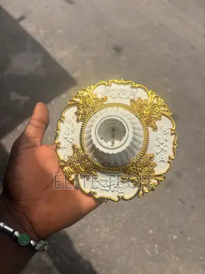 Fancy Gold & White Decorative Lamp Holder / Bulb Socket