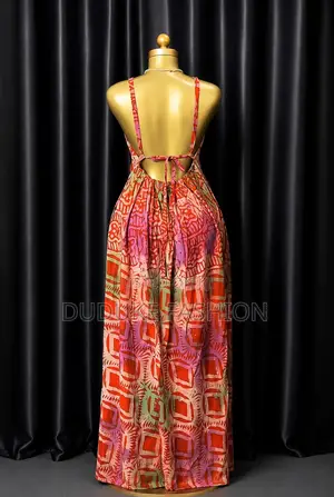 Backless Adire Gown