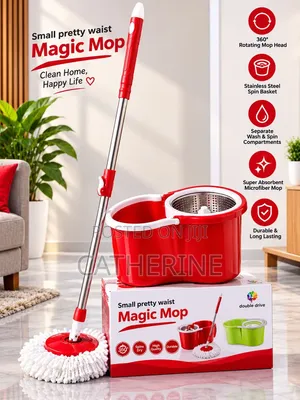 Double Drive Magic Mop – 360° Spin Mop With Bucket Set