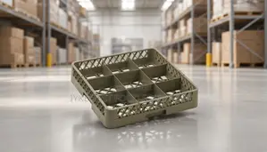 9 Compartment Glass Rack