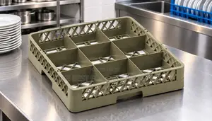 9 Compartment Glass Rack