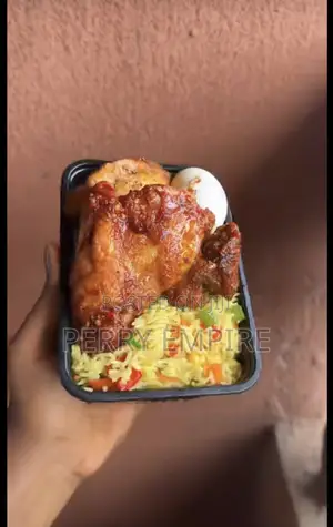 Fried Rice and Chicken Plantain and Egg