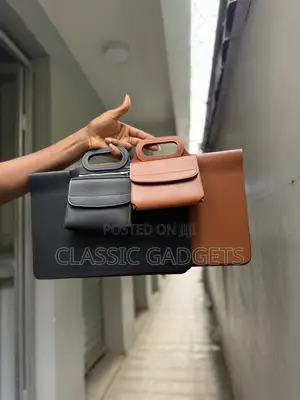 All in One Luxury Leather Laptop Sleeve With Wireless Charger