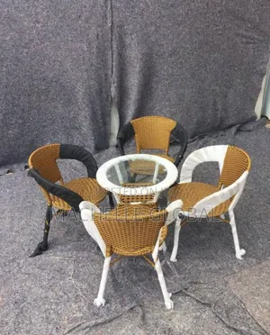 Portable Rattan Table and Chair