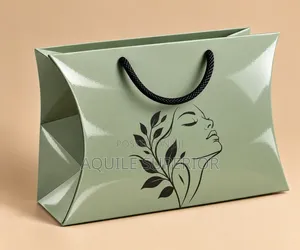 Your Design on A4 Pillow Box Bags With Rope Handle for Shops & Schools
