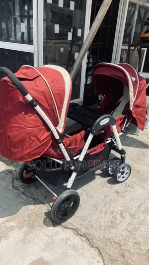2-in-1 Twins Stroller With Table
